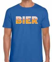 Bier fun t shirt blauw voor heren