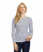Blauw schipper t shirt lange mouw voor dames