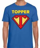 Blauw t shirt super topper heren