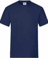 Donkerblauwe navy t shirts met ronde hals 195 gr voor heren