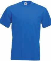Set van 2x stuks basis heren t shirt kobalt blauw met ronde hals maat s 36 48