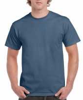 Voordelig indigo blauw t shirt voor volwassenen